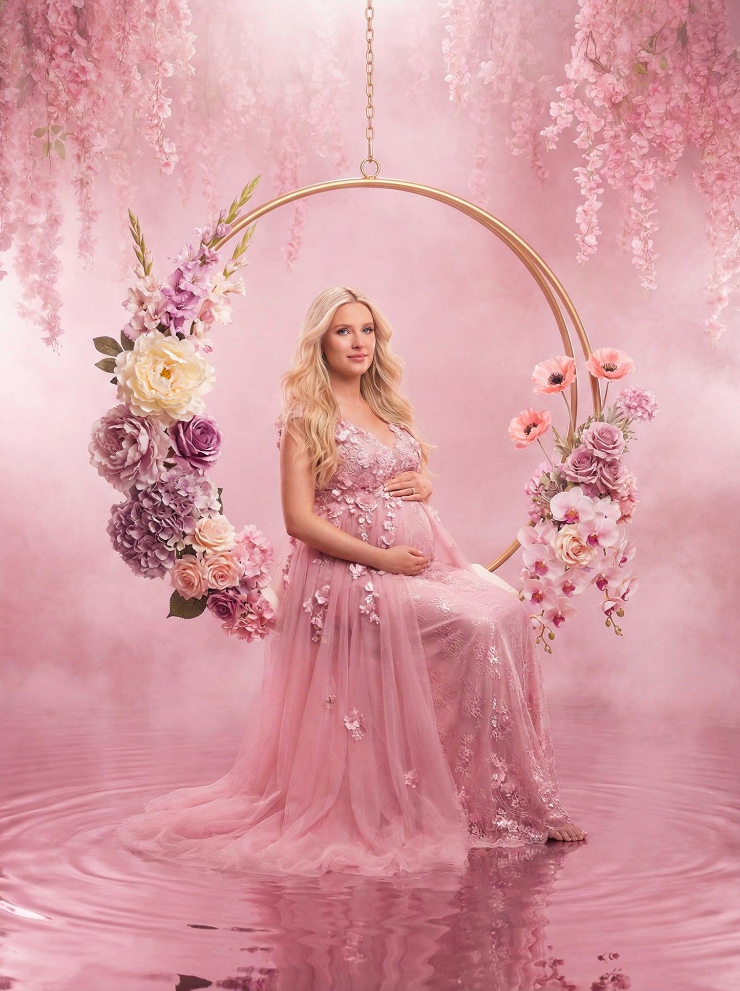 Floral Rings Digital Backdrop Set