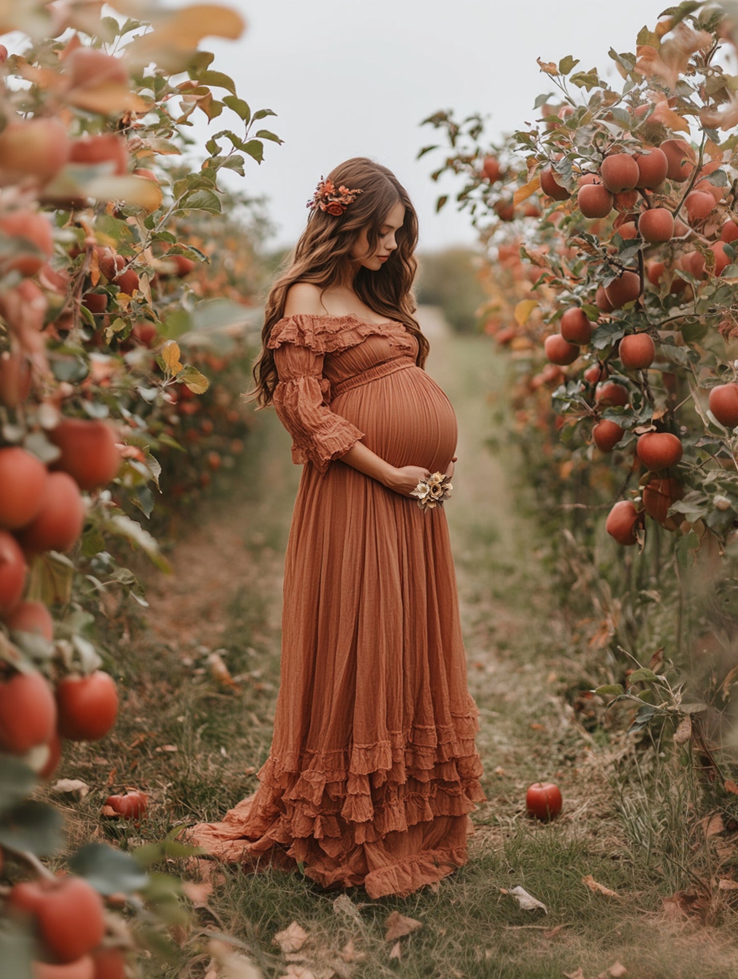 Apple Orchard Digital Backdrop Set