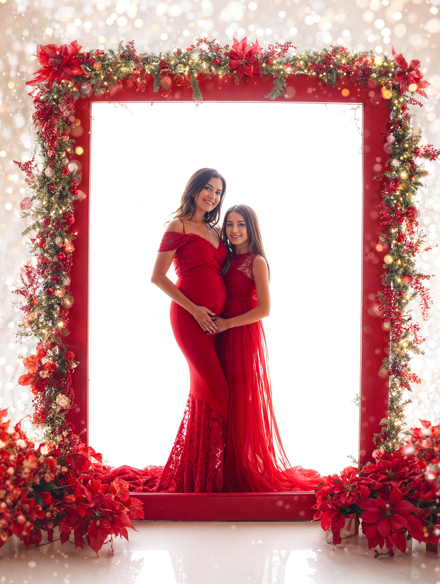 Backlit Christmas Digital Backdrop Set