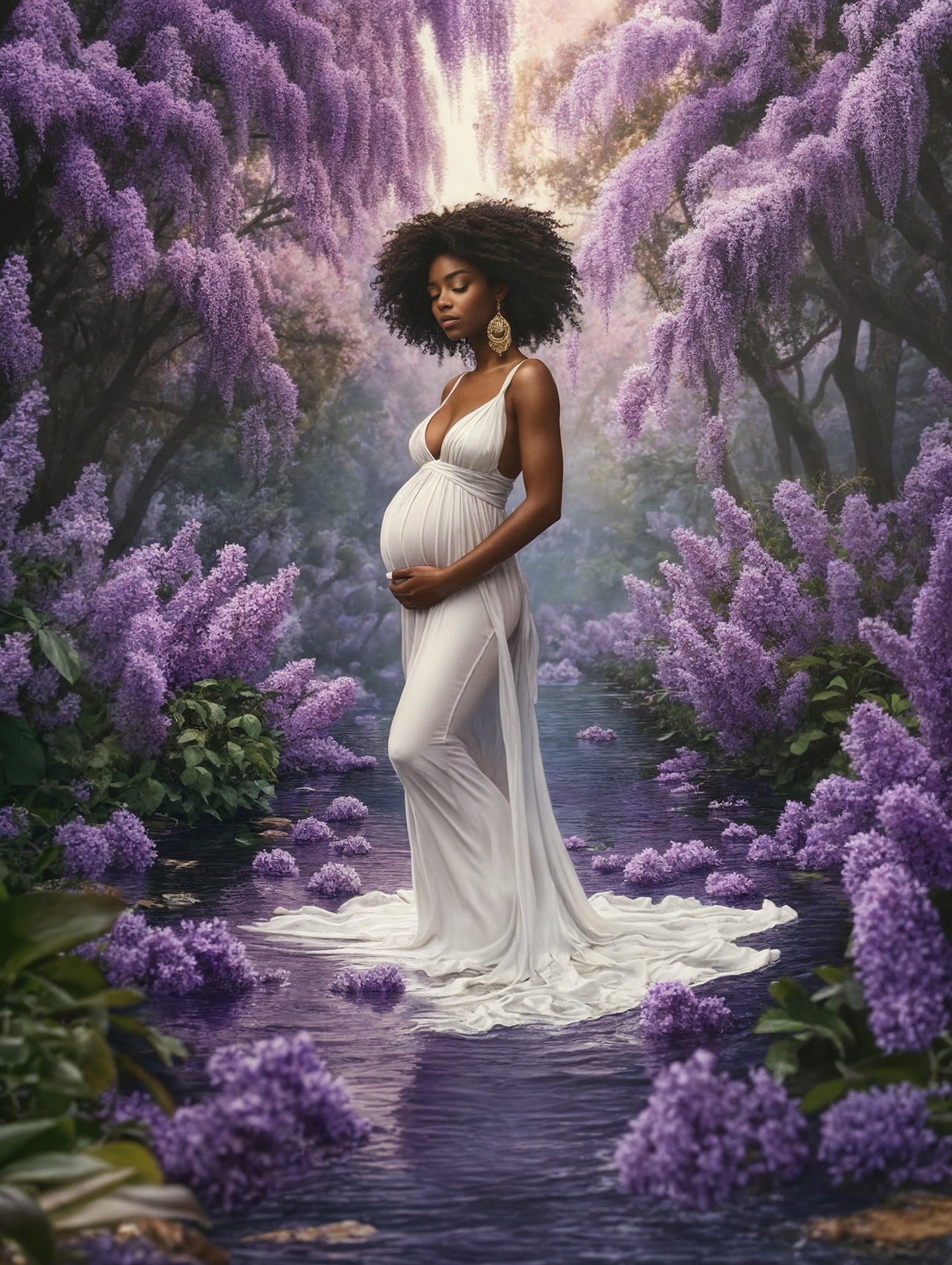 Lilac Water Digital Backdrop Set