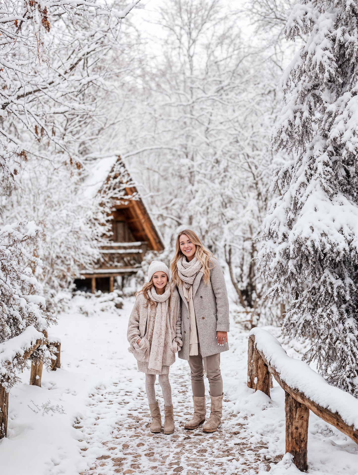 Snowy Paths Christmas Digital Backdrops Set
