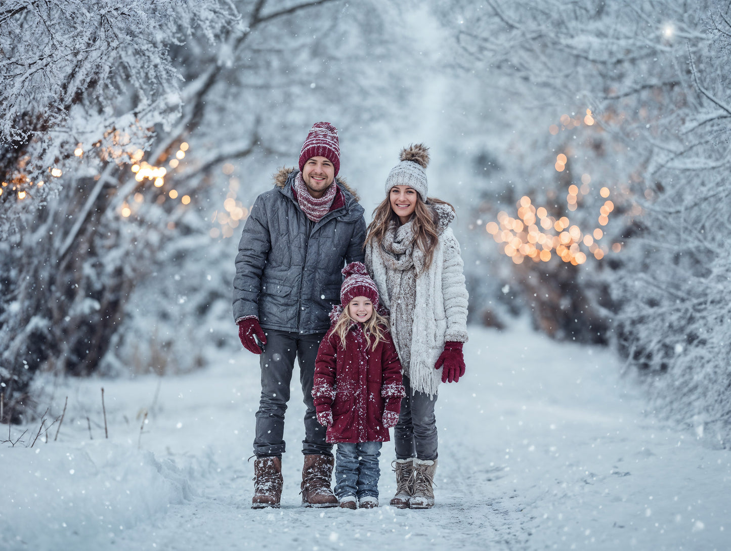 Snowy Days Christmas Digital Backdrops Set