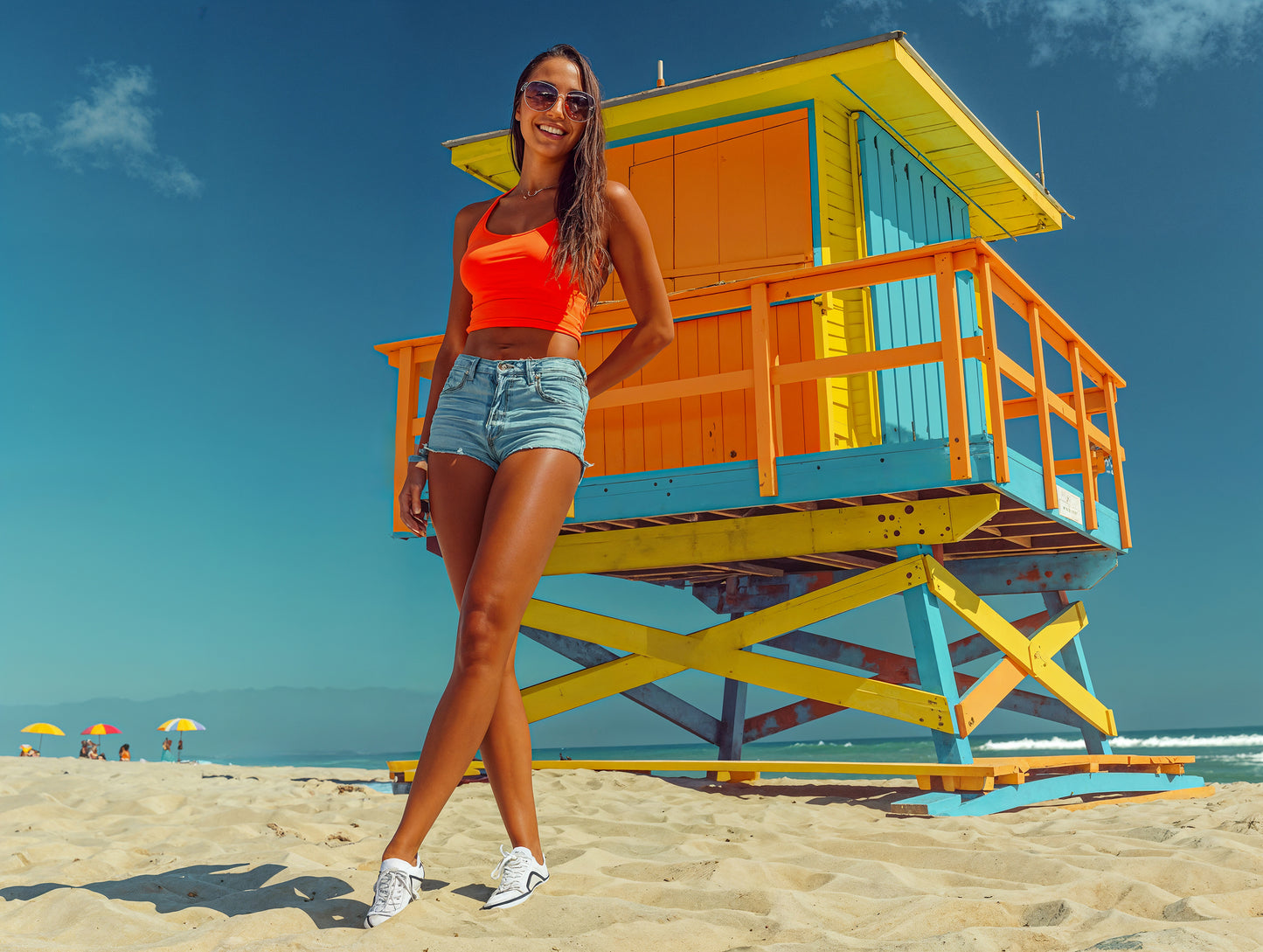 Lifeguard Towers Digital Backdrop Set