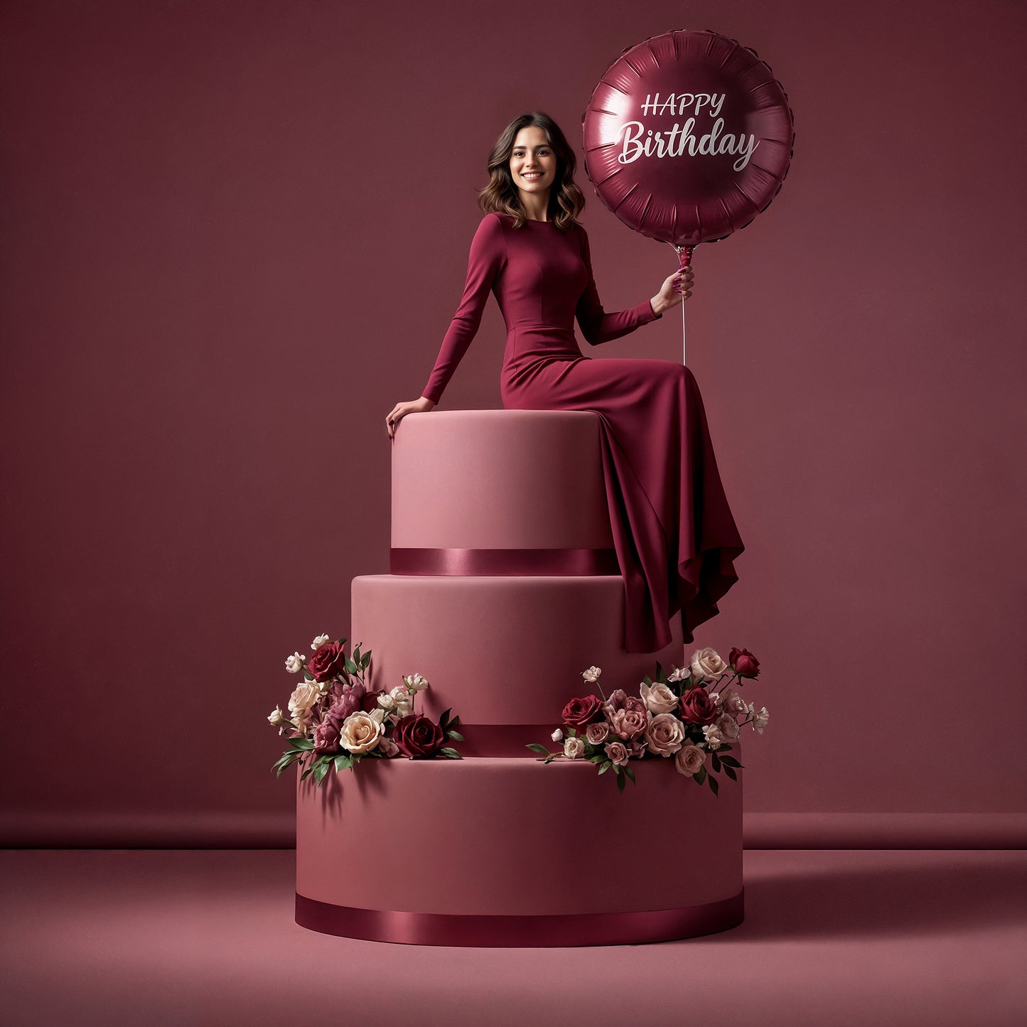 Cake Topper Digital Backdrop Set