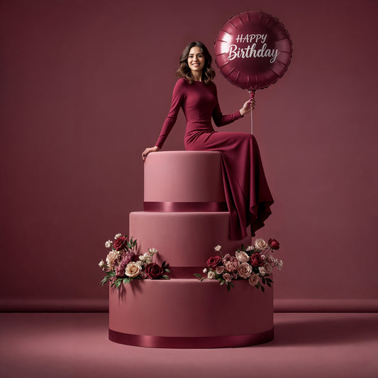 Cake Topper Digital Backdrop Set