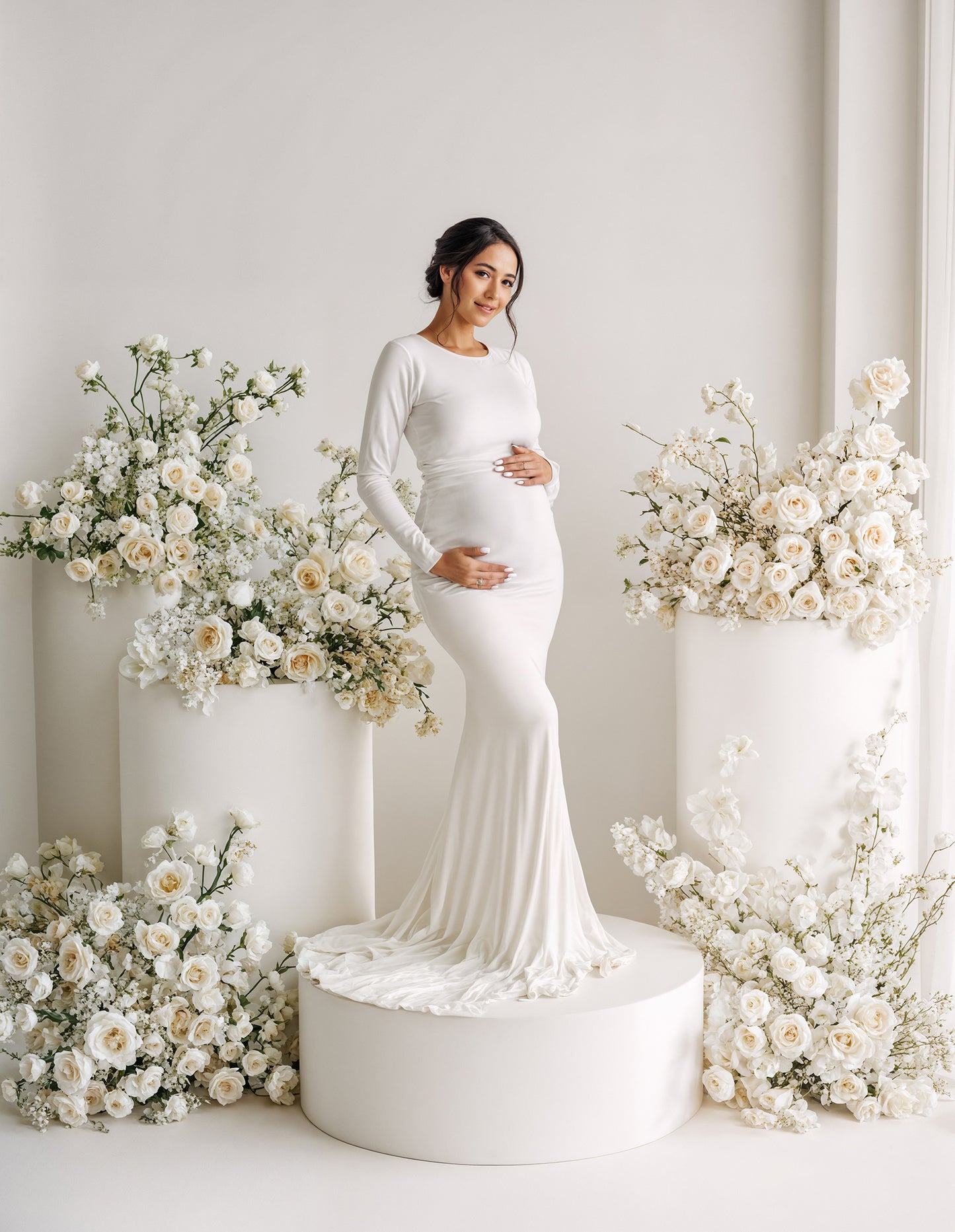 Flower Podiums Digital Backdrop Set