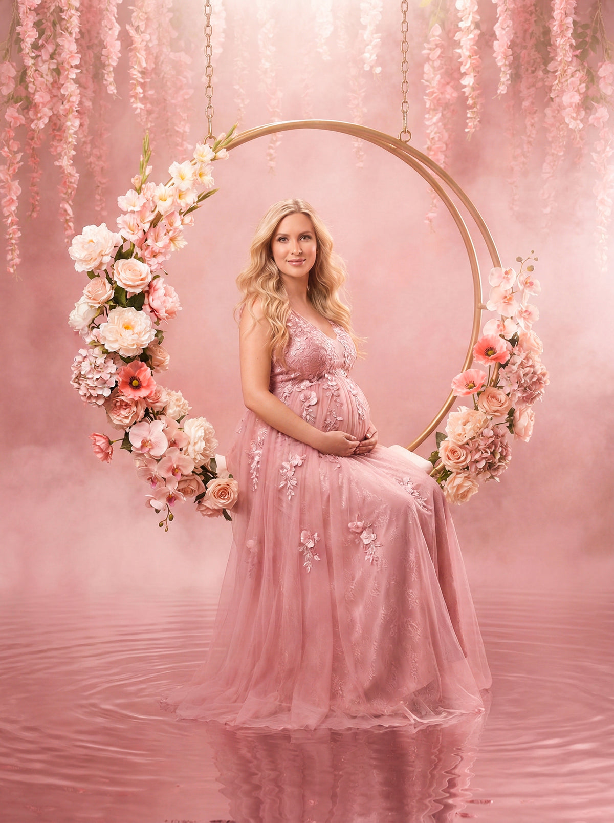 Floral Rings Digital Backdrop Set