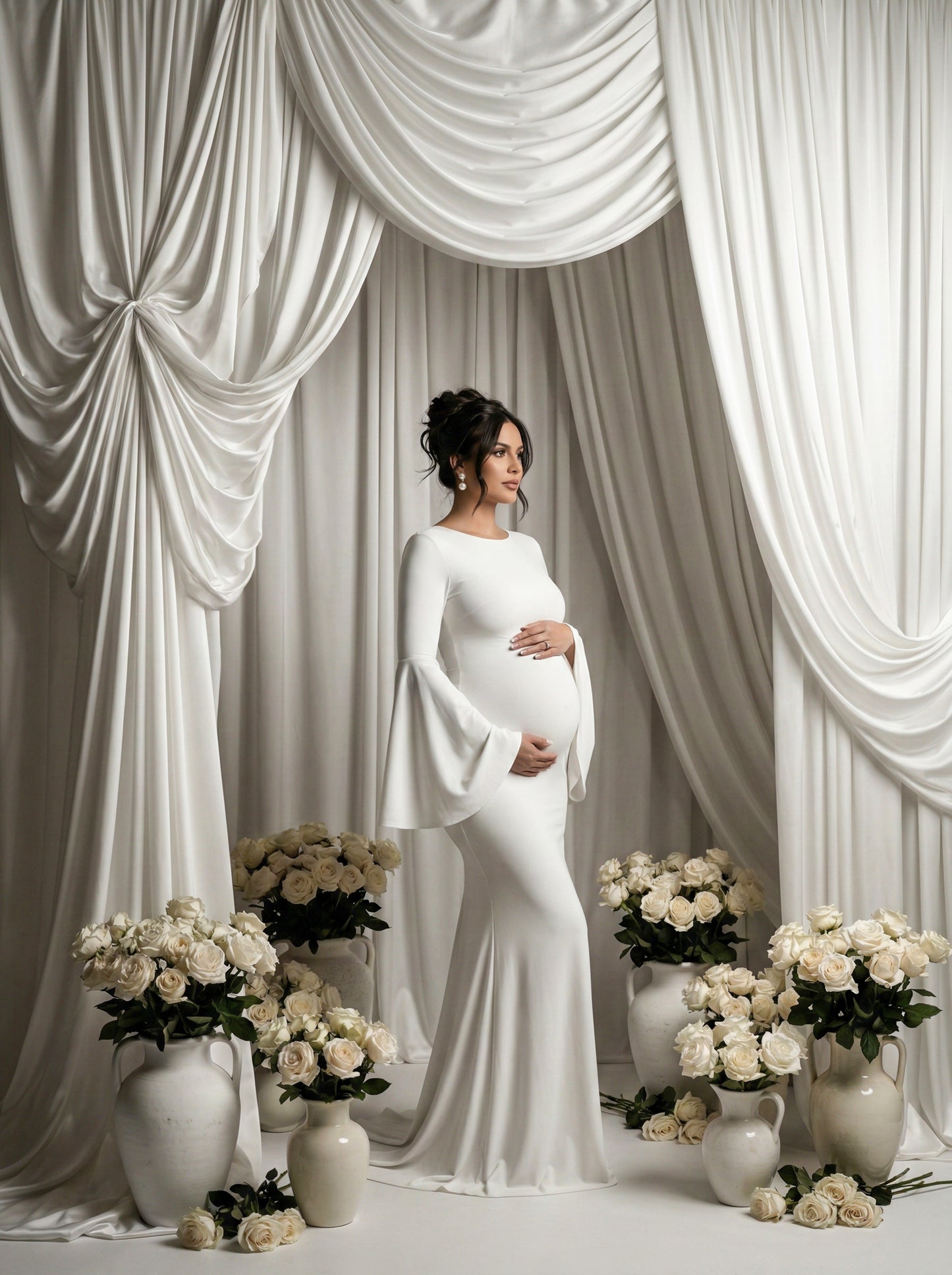 Rosey Vase Digital Backdrop Set