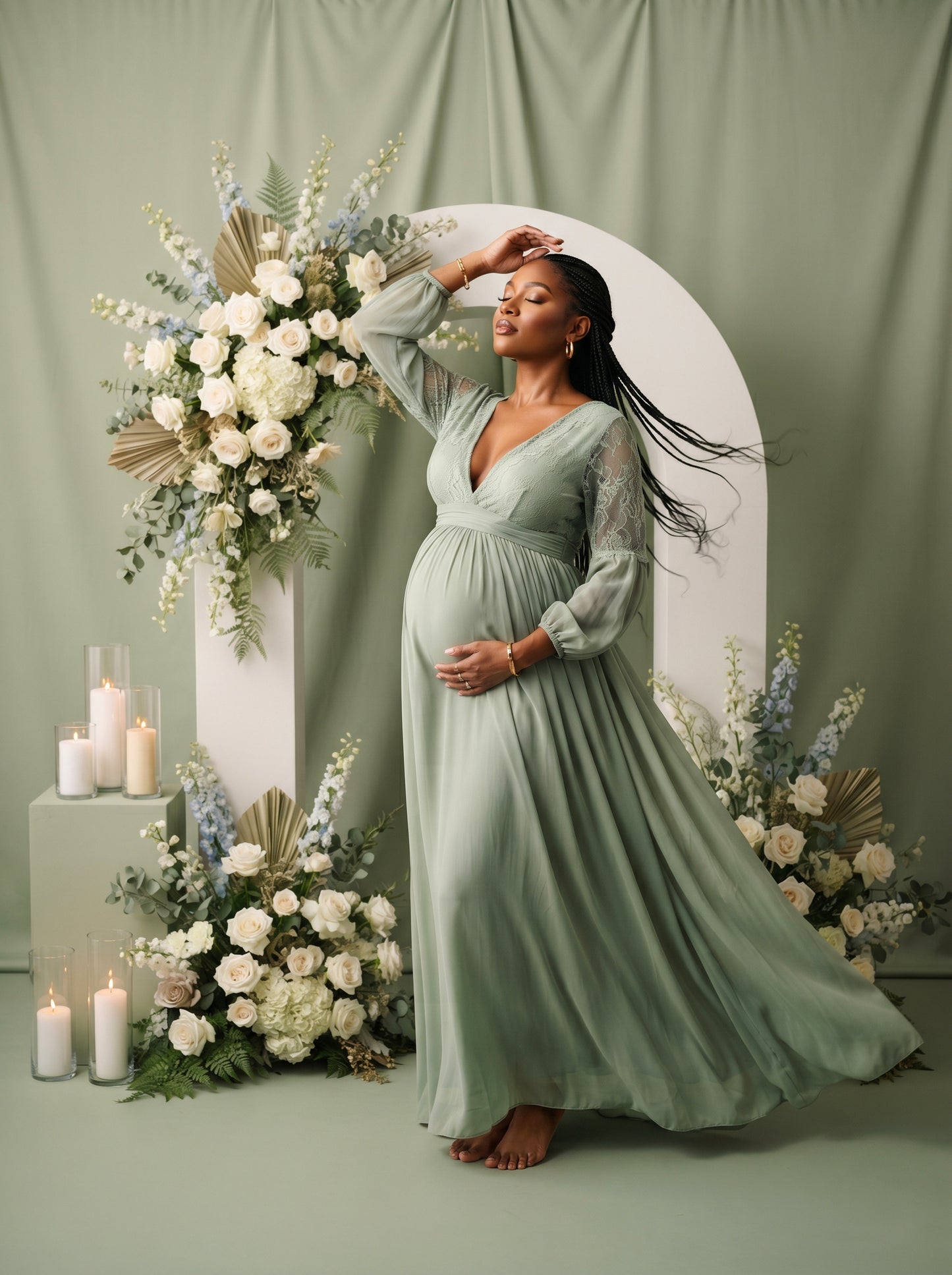 Candle Drapes Digital Backdrop Set