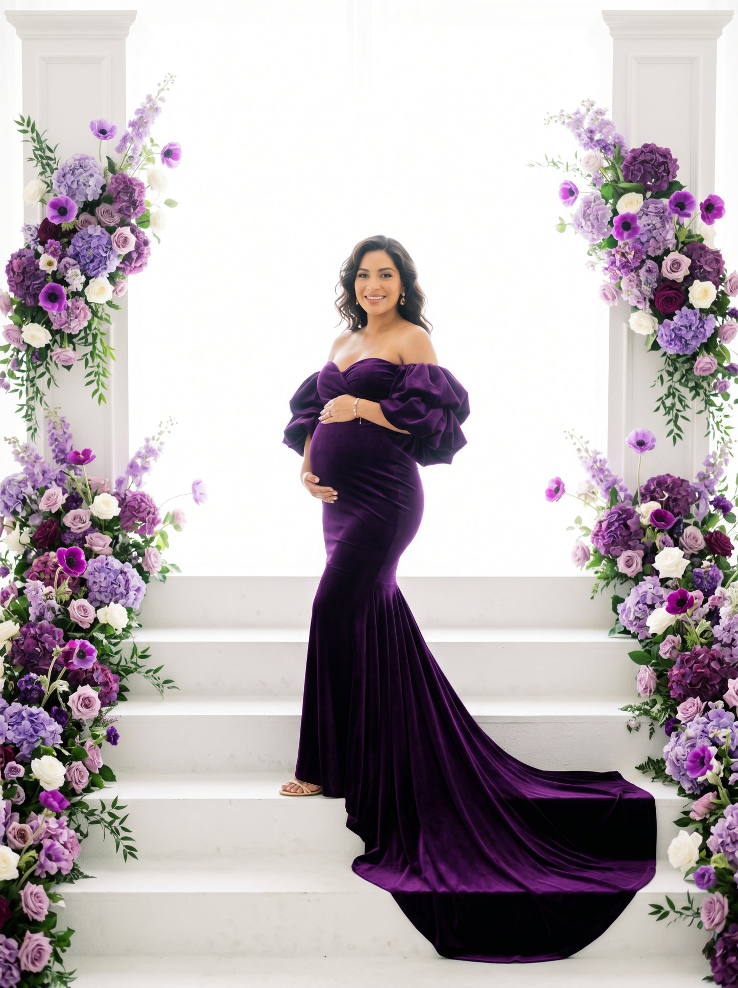 Backlit Stairs Digital Backdrop Set