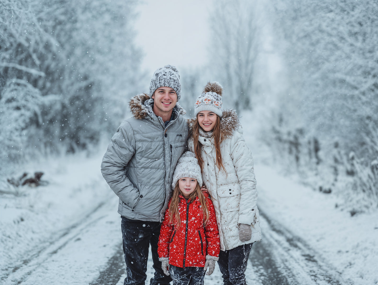 Snowy Days Christmas Digital Backdrops Set
