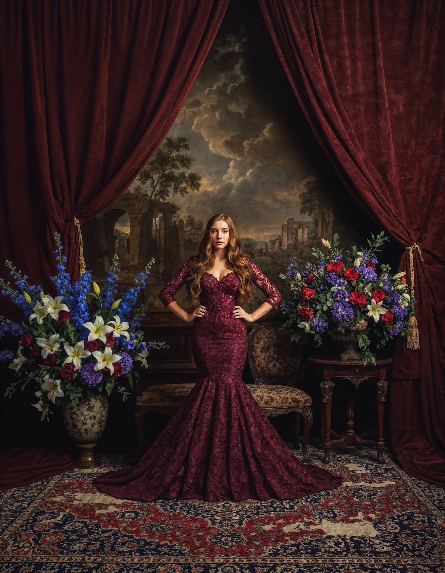 Renaissance Drape Digital Backdrop Set