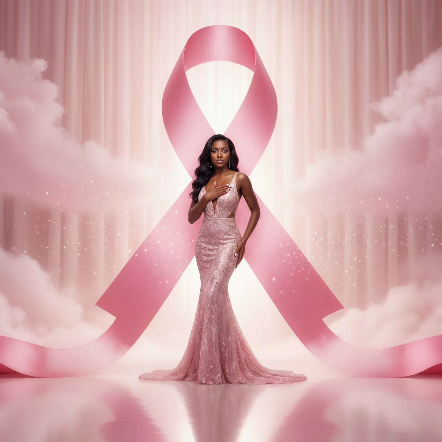 Breast Cancer Awareness Digital Backdrop Set