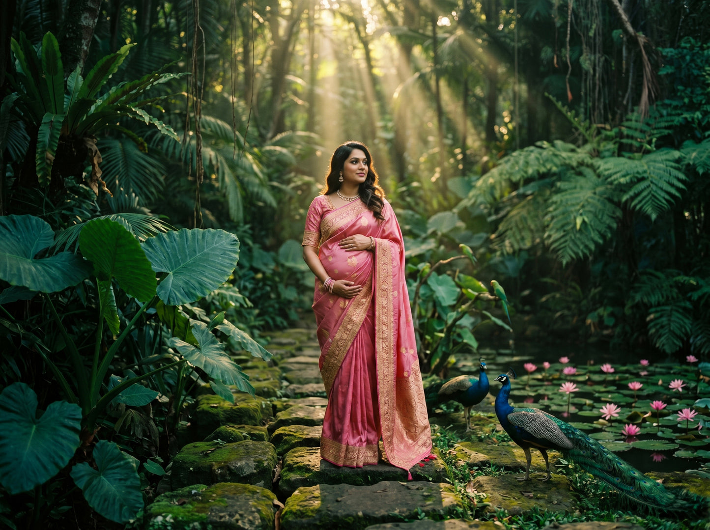 Green Jungle Digital Backdrop Set