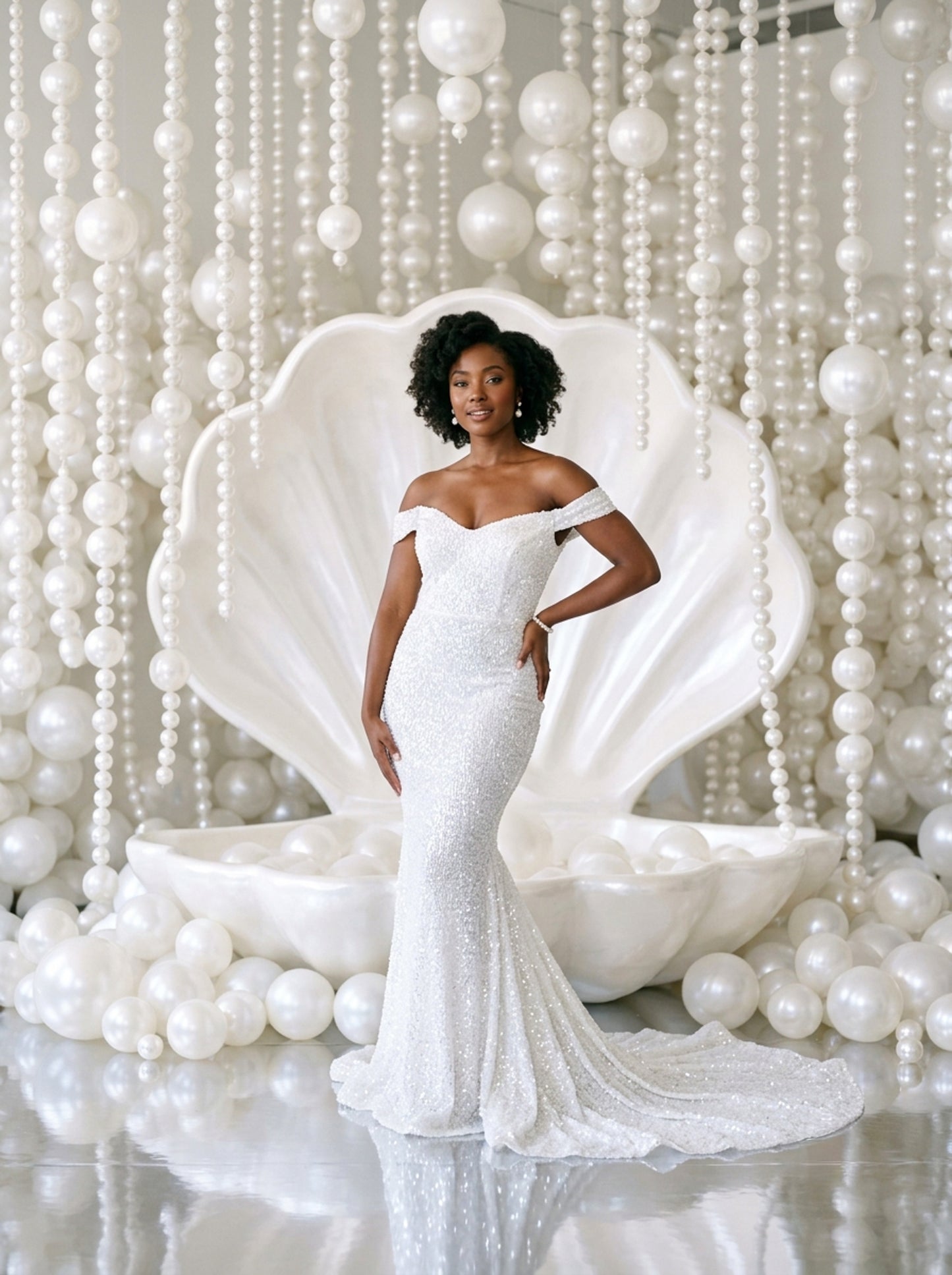 Pearly Shells Digital Backdrop Set