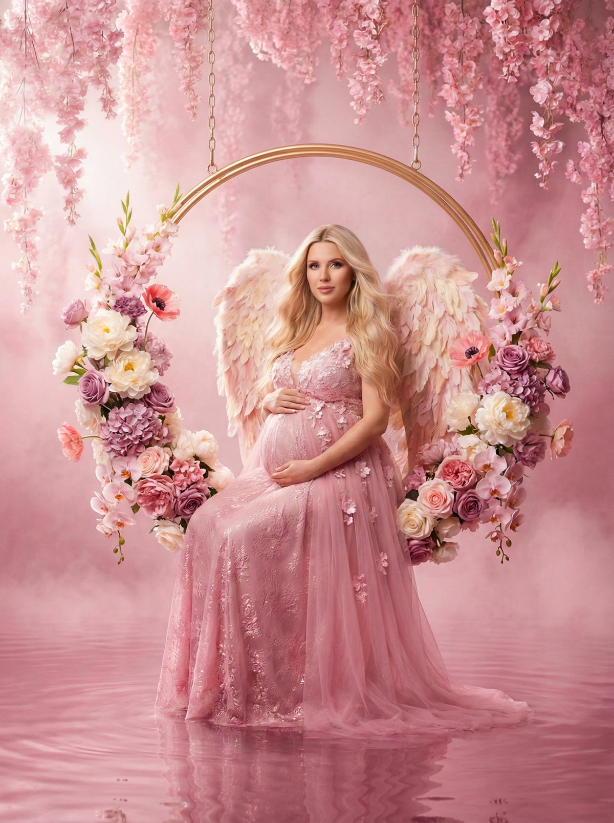 Floral Rings Digital Backdrop Set