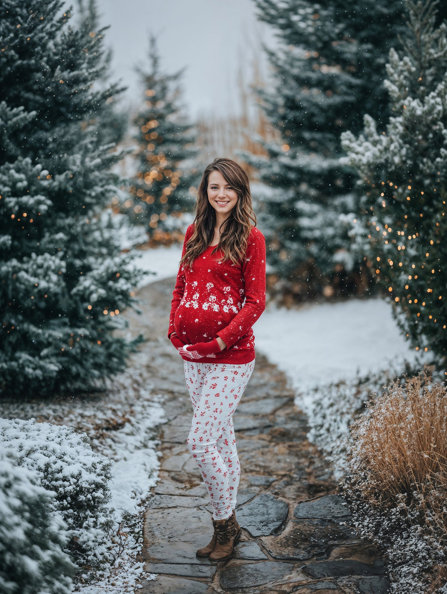 Snowy Days Christmas Digital Backdrops Set