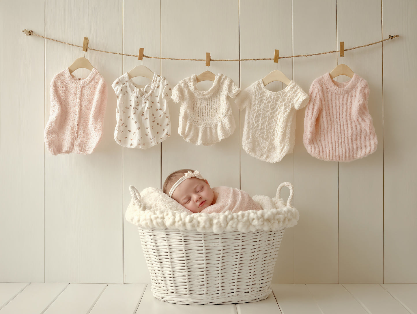 Laundry Day Baby Digital Backdrops, Newborn Props, Newborn Backdrops Set