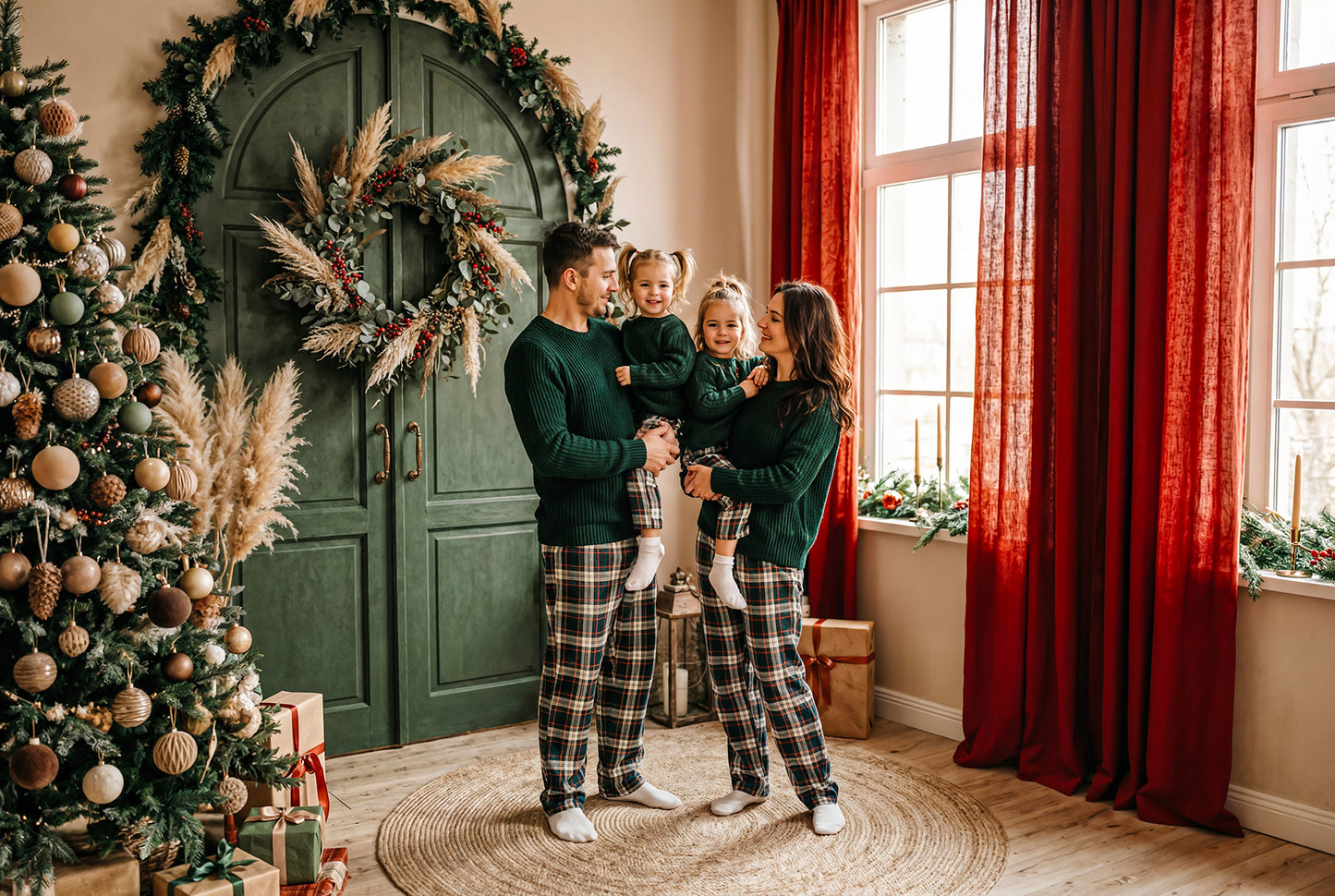 Boho Airy Xmas Digital Backdrop Set