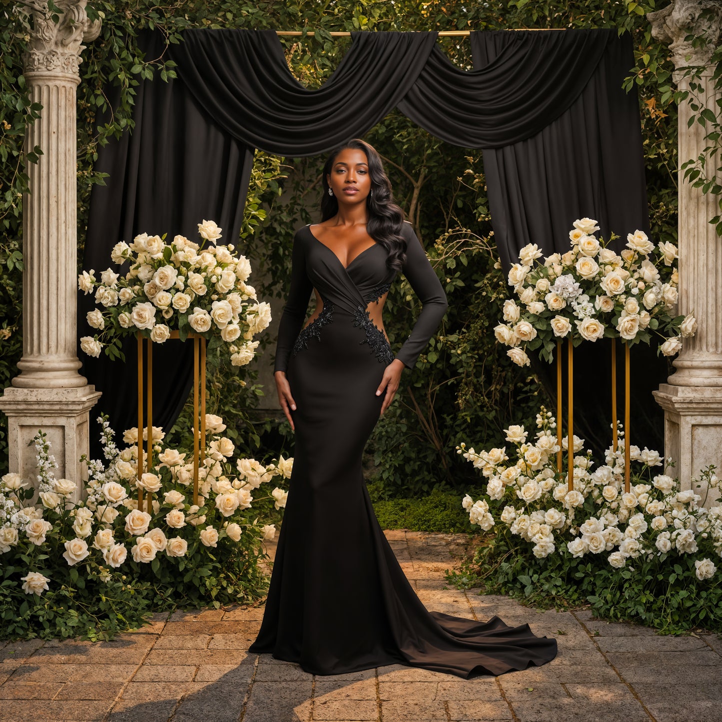 Glam Drapes Digital Backdrop Set