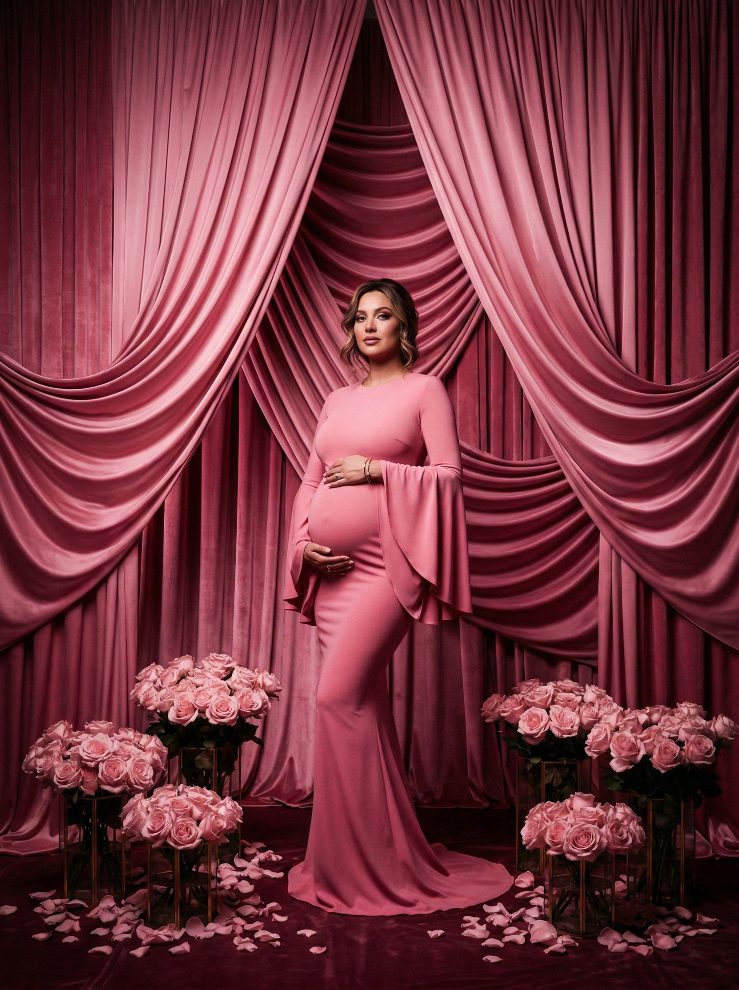 Rosey Vase Digital Backdrop Set