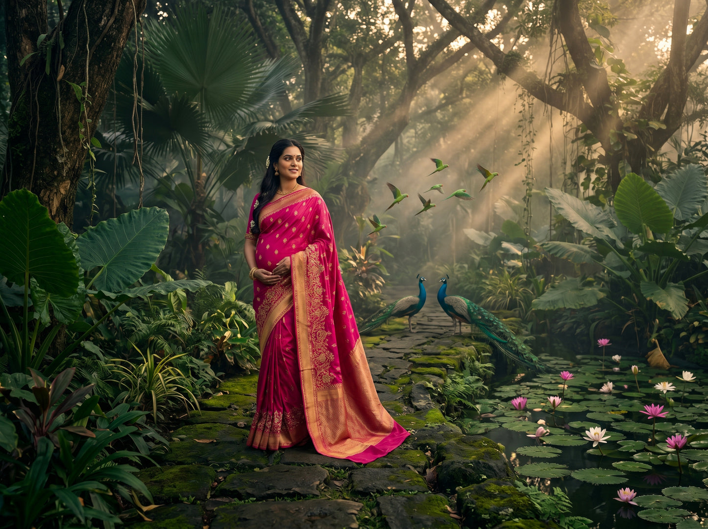 Green Jungle Digital Backdrop Set