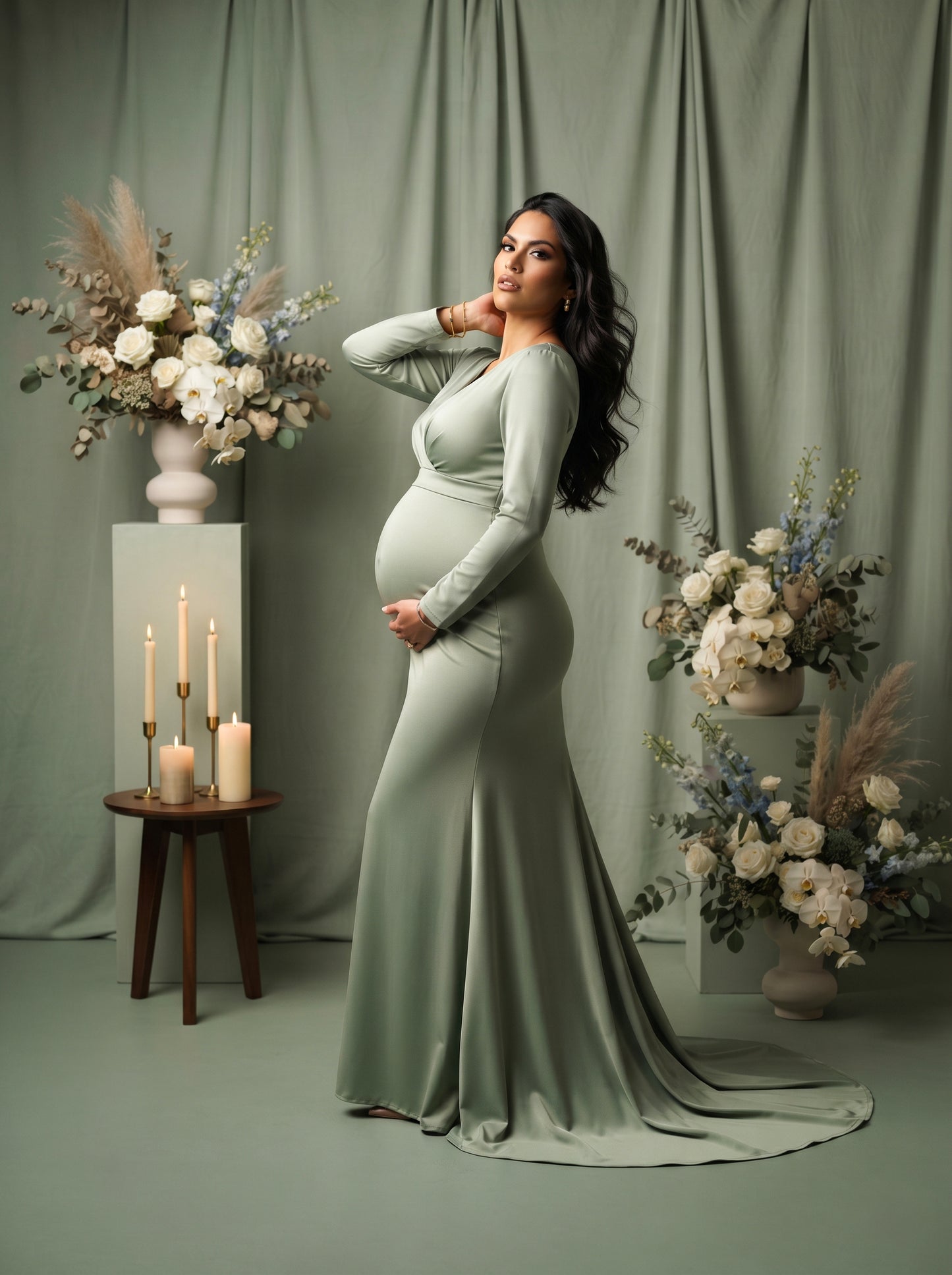 Candle Drapes Digital Backdrop Set