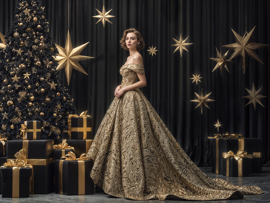 Black Star Christmas Set Digital Backdrops, Christmas Backdrops