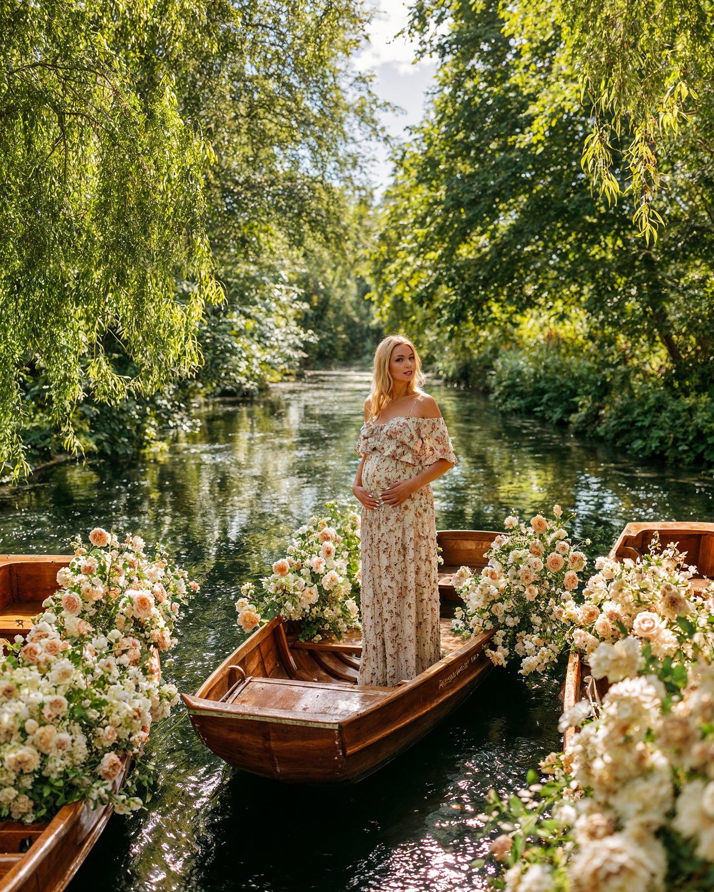 Boat of Roses Digital Backdrop Set
