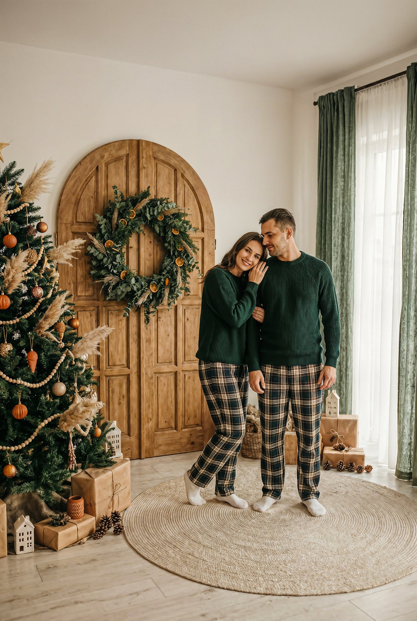 Boho Airy Xmas Digital Backdrop Set