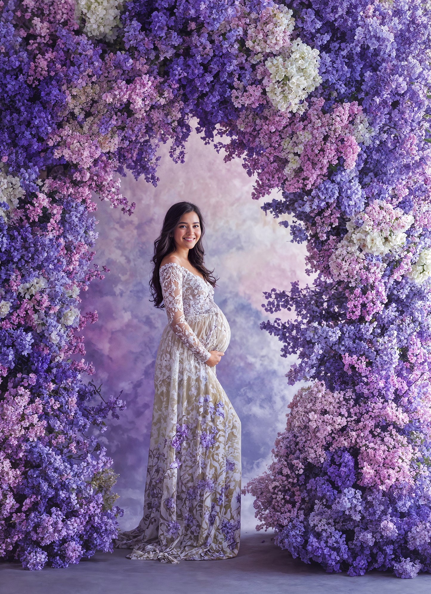 Airy Purple Digital Backdrop Set