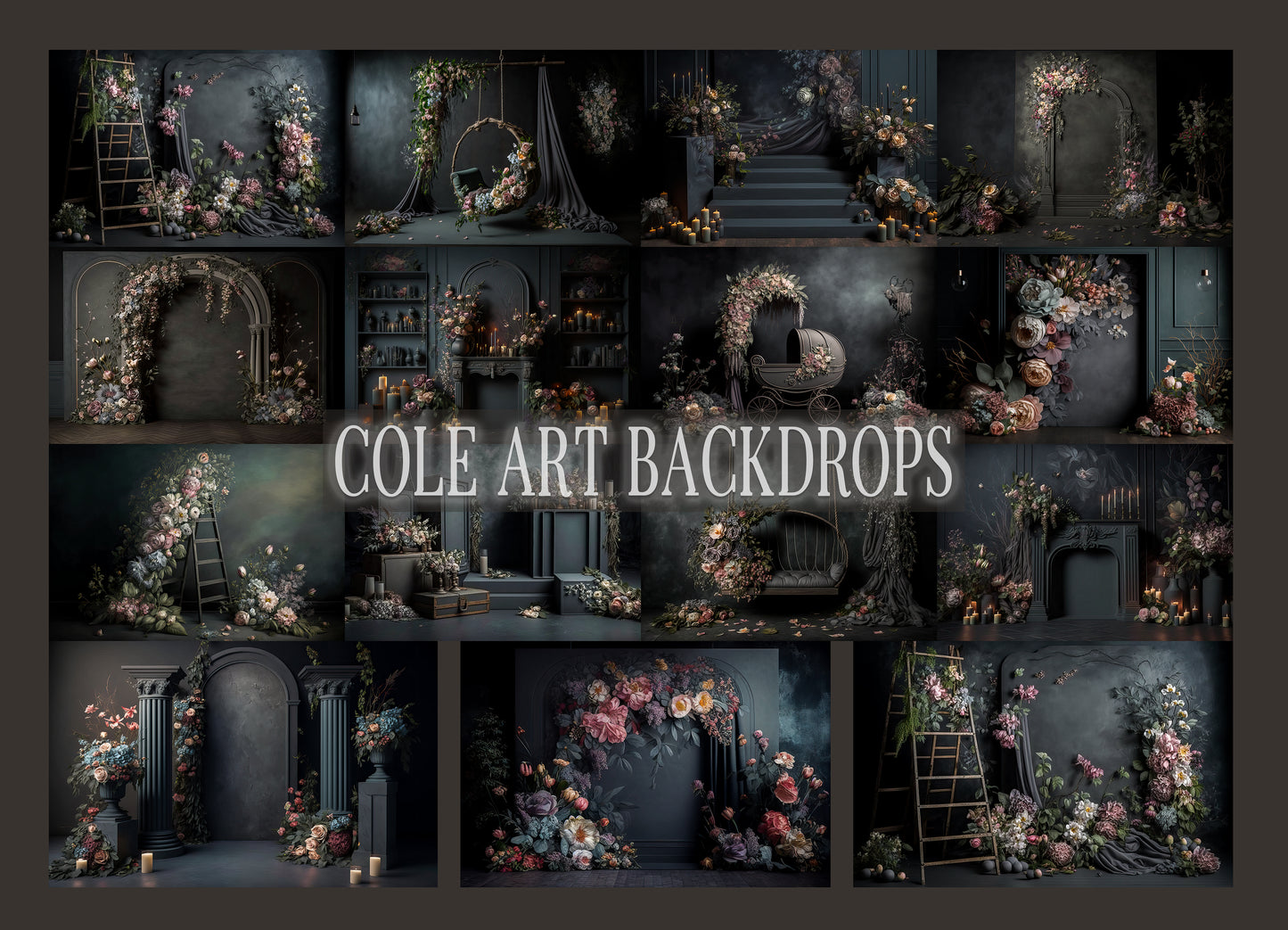 The Grey Room Collection Digital Backdrops, Maternity Backdrop Overlays, Studio Backdrop Overlays, Fine Art Textures, Photoshop Overlays