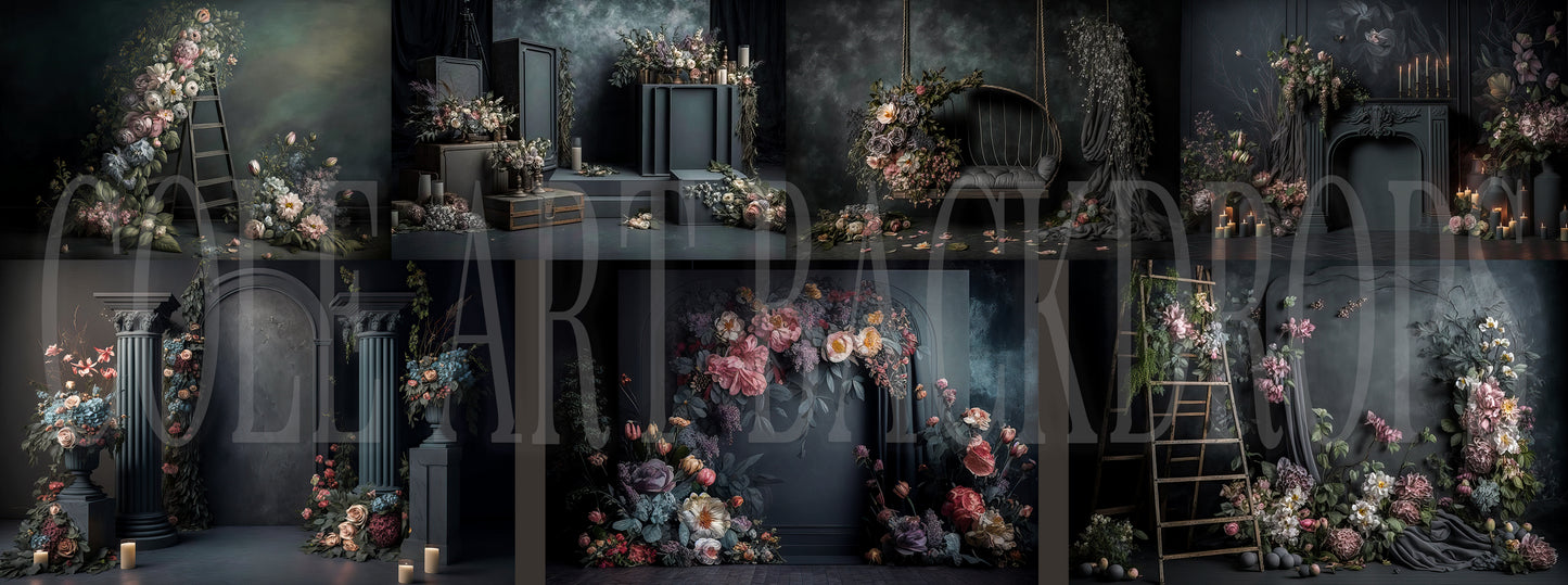 The Grey Room Collection Digital Backdrops, Maternity Backdrop Overlays, Studio Backdrop Overlays, Fine Art Textures, Photoshop Overlays